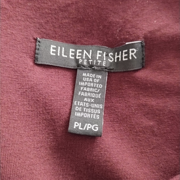 EILEEN FISHER Burgundy One Piece Crop Jumpsuit PL - Picture 6 of 8